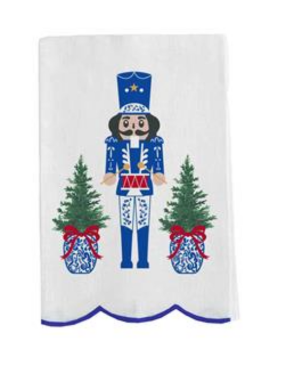 MERRY MARCHERS EMBROIDERED TEA TOWEL