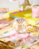 CLEAR ACRYLIC MATCH STRIKER with LAVENDER MATCHES