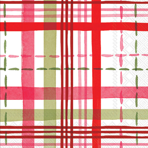 MERRY BERRY PLAID LUNCH NAPKIN