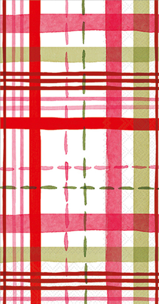 MERRY BERRY PLAID GUEST NAPKIN