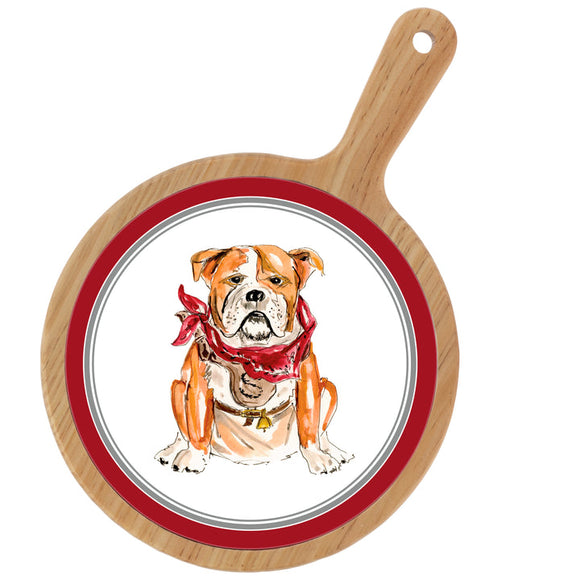 MAROON BULLDOG CHEESEBOARD