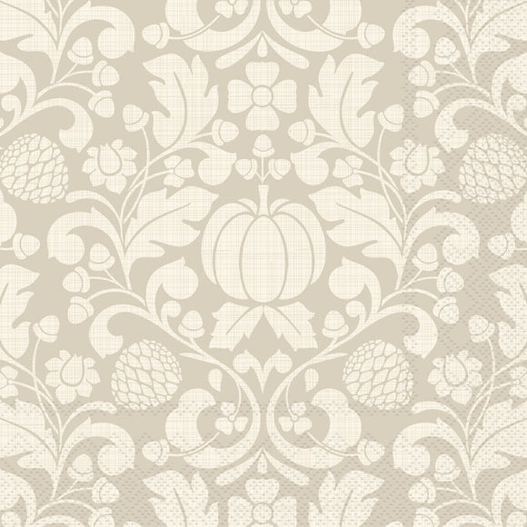 FRANCIS CREAM PUMPKIN COCKTAIL NAPKIN