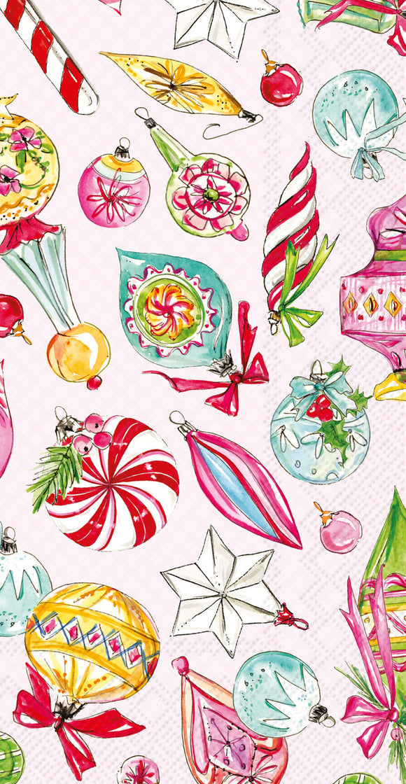 VINTAGE ORNAMENTS GUEST NAPKIN
