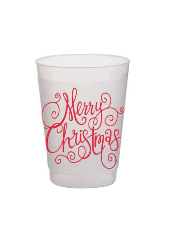 MERRY CHRISTMAS FROST FLEX CUPS
