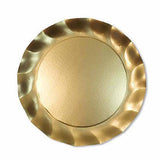 WAVY SALAD PLATES, SATIN GOLD