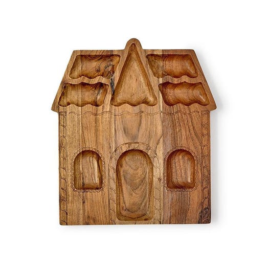 GINGERBREAD HOUSE SECTIONAL SERVING BOARD