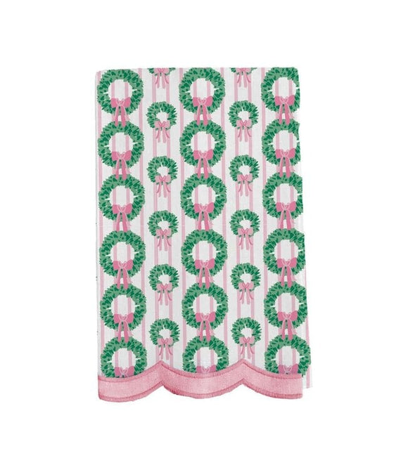 ROSY WREATHS TEA TOWEL