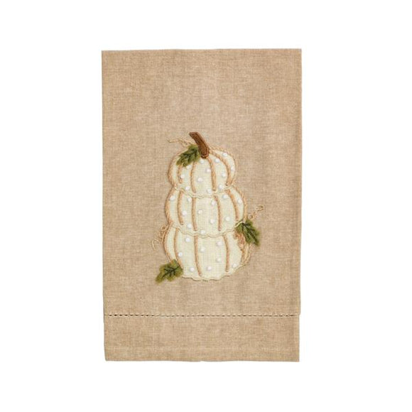 STACKED PUMPKIN FRENCH KNOT TOWEL