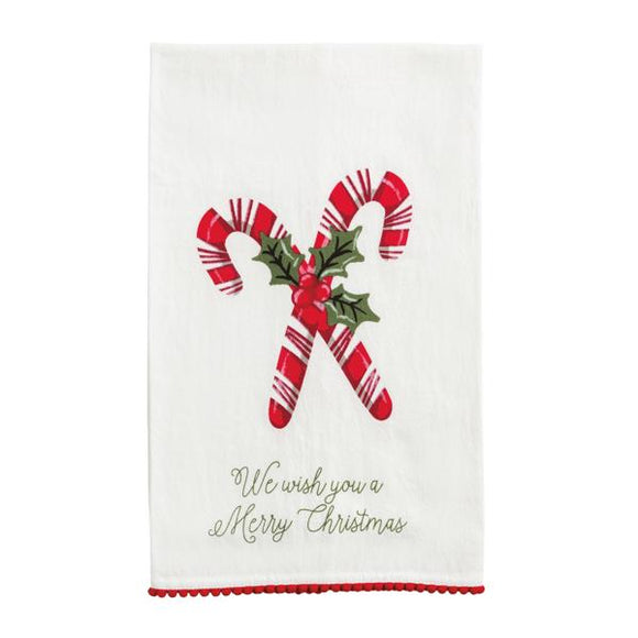 CANDY CANE CHRISTMAS TOWEL