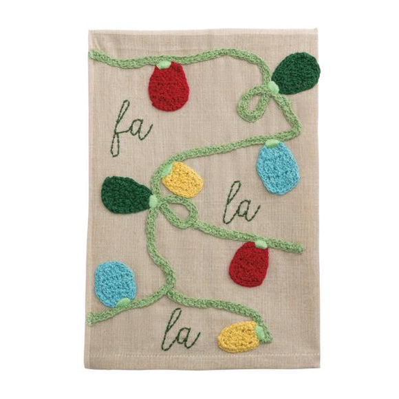 CHRISTMAS LIGHTS CROCHET TOWEL