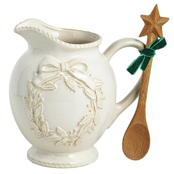 WHITE WREATH PITCHER