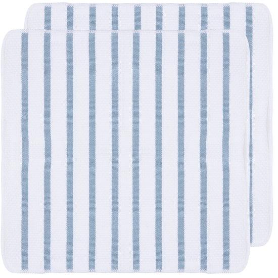 BASKETWEAVE DISH CLOTH SET, SLATE BLUE