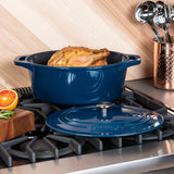 VIKING 7 QT ENAMEL COATED DUTCH OVEN/ROASTER