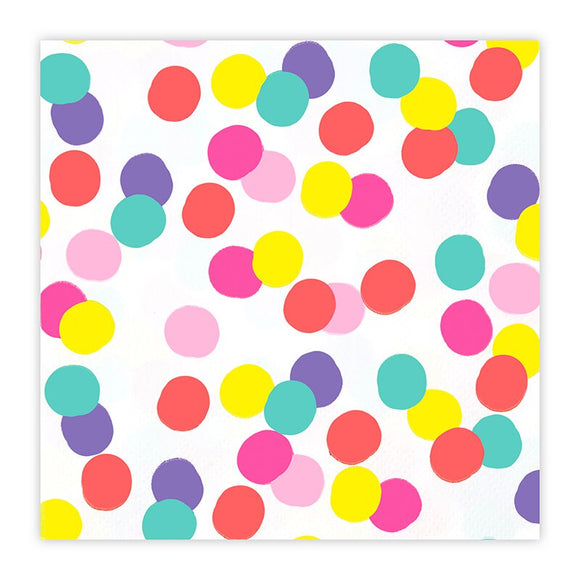 BRIGHT POLKA DOT BEVERAGE NAPKINS
