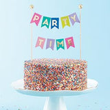 PARTY TIME GARLAND CAKE TOPPER