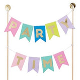 PARTY TIME GARLAND CAKE TOPPER