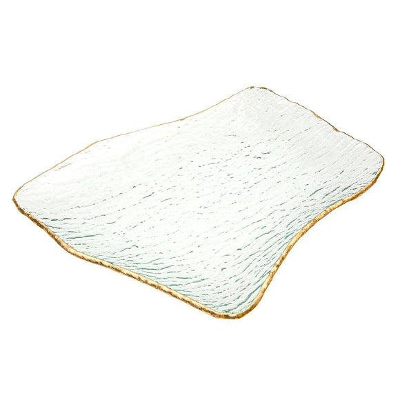 LOUVRE ABSTRACT GLASS SERVING PLATTER