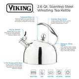 VIKING 2.6 QT STAINLESS TEA KETTLE