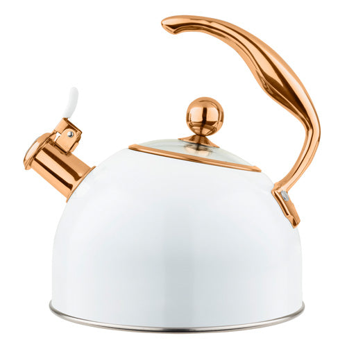 VIKING 2.6 QT WHITE & COPPER TEA KETTLE