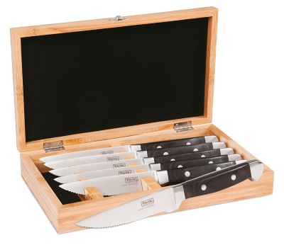 VIKING 6 PIECE STEAK KNIFE SET, BLACK