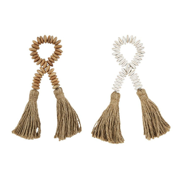 BEADED NAPKIN RING w/ TASSEL