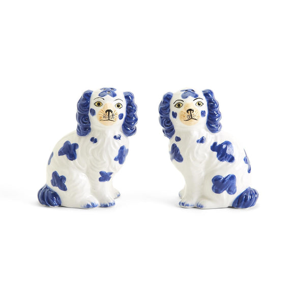 STAFFORDSHIRE DOG SALT & PEPPER SHAKER SET