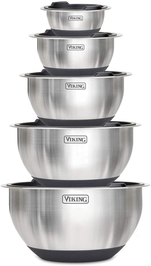 VIKING 10 PC STAINLESS MIXING BOWLS