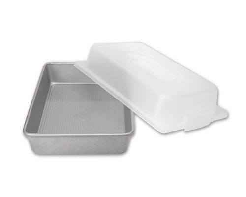 RECTANGULAR CAKE PAN AND LID SET