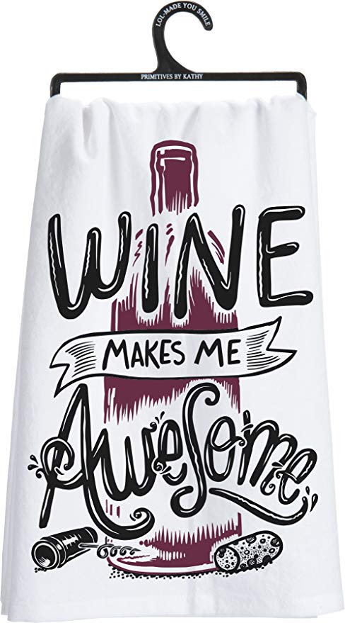 WINE MAKES ME AWESOME TOWEL