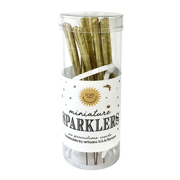 GOLD MINI SPARKLERS, SET OF 12
