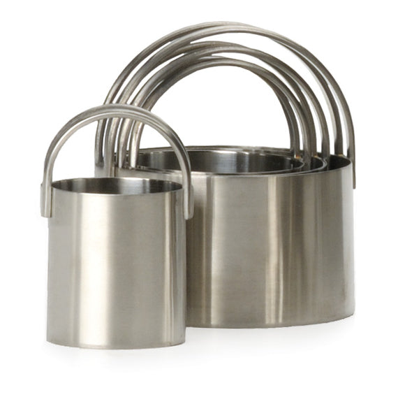 STAINLESS STEEL BISCUIT CUTTERS, SET OF 4