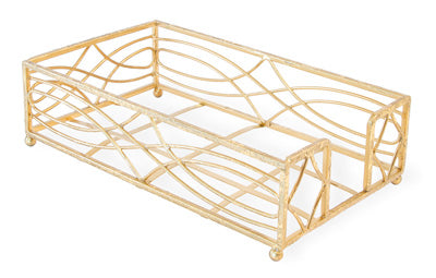 WAVE GUEST NAPKIN CADDY, GOLD