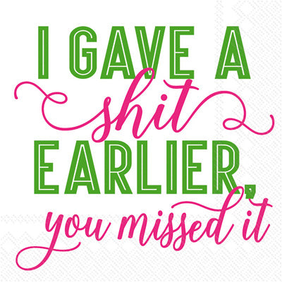 YOU MISSED IT COCKTAIL NAPKIN