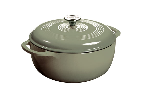 LODGE 6 QT ENAMELED DUTCH OVEN, DESERT SAGE