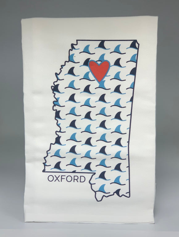 HOMETOWN HEART, HAND TOWEL, OXFORD - LANDSHARK