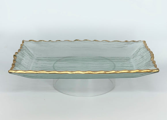 SEWARD RECTANGLE SERVING TRAY, GOLD