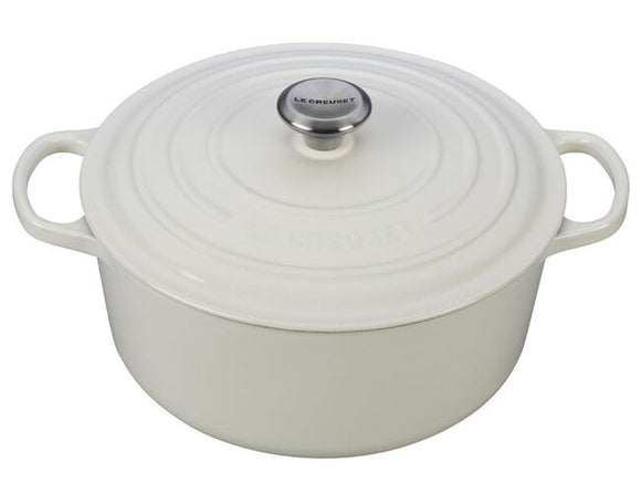 7.25 QT ROUND DUTCH OVEN, WHITE