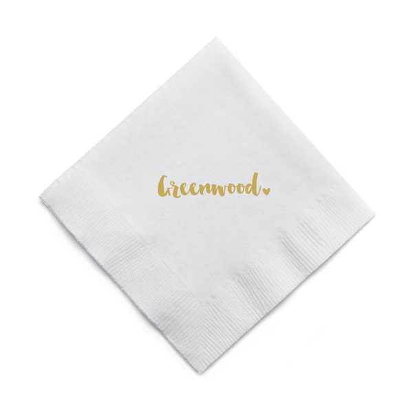 Greenwood Foil Cocktail Napkins