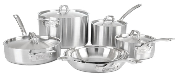 VIKING 10pc COOKWARE SET, 5 PLY