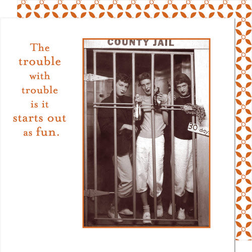 TROUBLE WITH TROUBLE NAPKIN