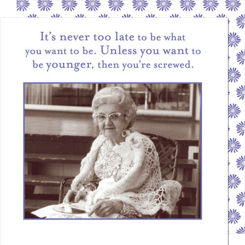 NEVER TOO LATE NAPKIN