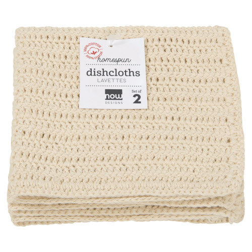 HOMESPUN DISH CLOTH SET, NATURAL